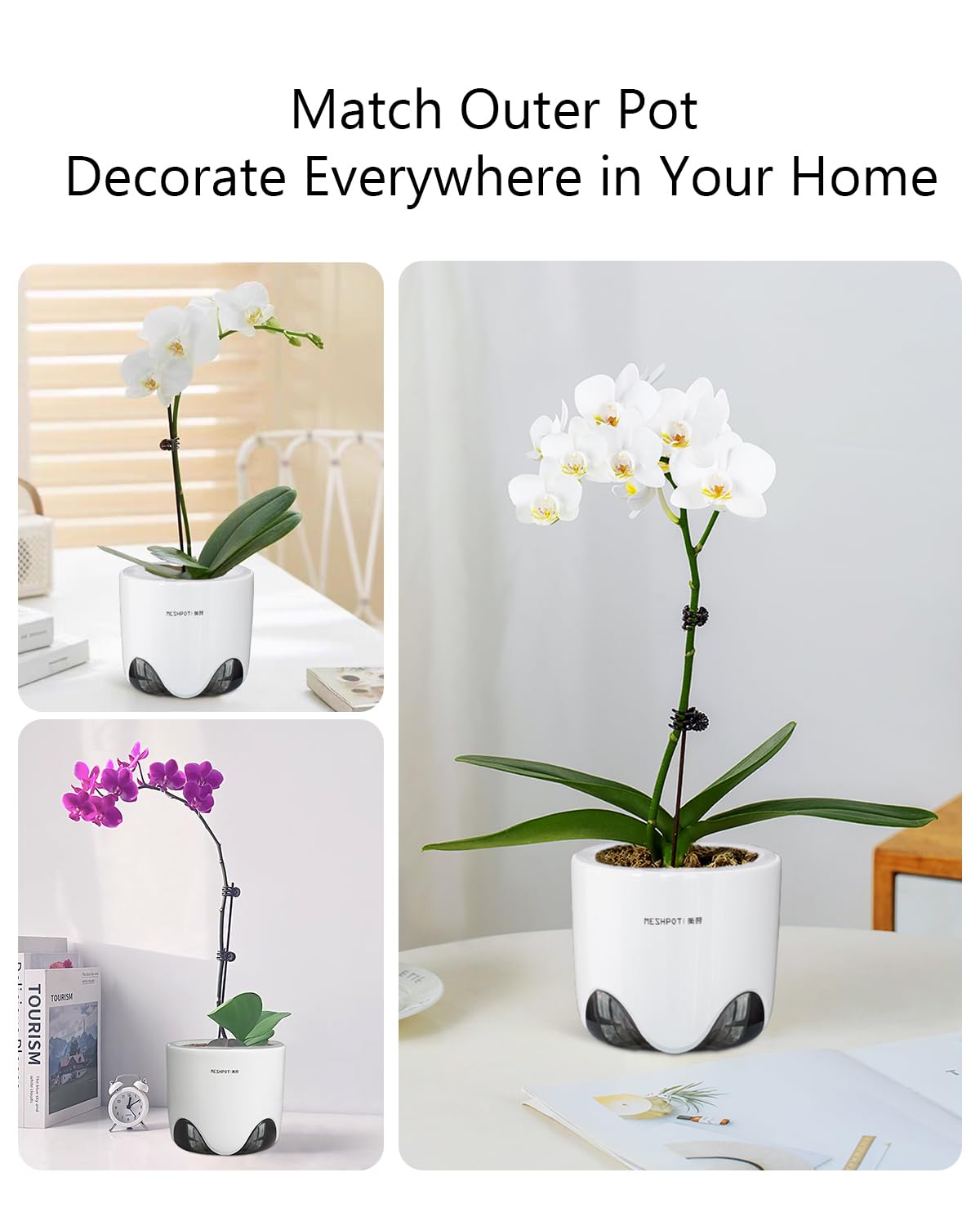 Meshpot Orchid Pot set of 2 suitable for indoor and outdoor display.