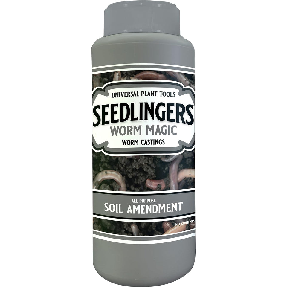 Messinas Seedlingers Worm Magic castings, granular texture, supports healthy growth.
