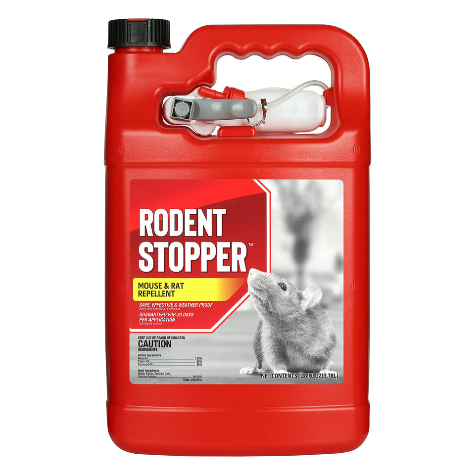 Messinas Wildlife RS-U-128 Rodent Stopper bottle pour for easy, mess-free application