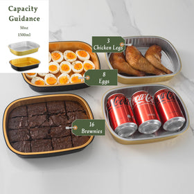 MESTAEK black oval pan with lid view for premium party presentation.