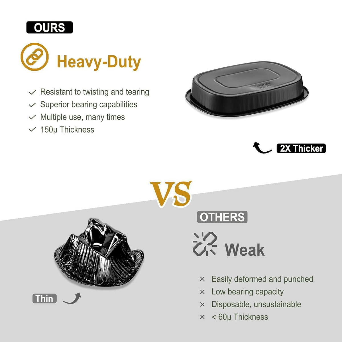 MESTAEK black design pan ideal for elegant catering events.