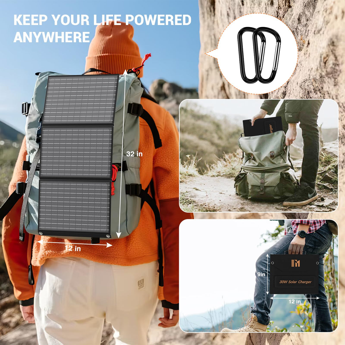Mesuvida IPX4-rated panel ready for light rain during camping