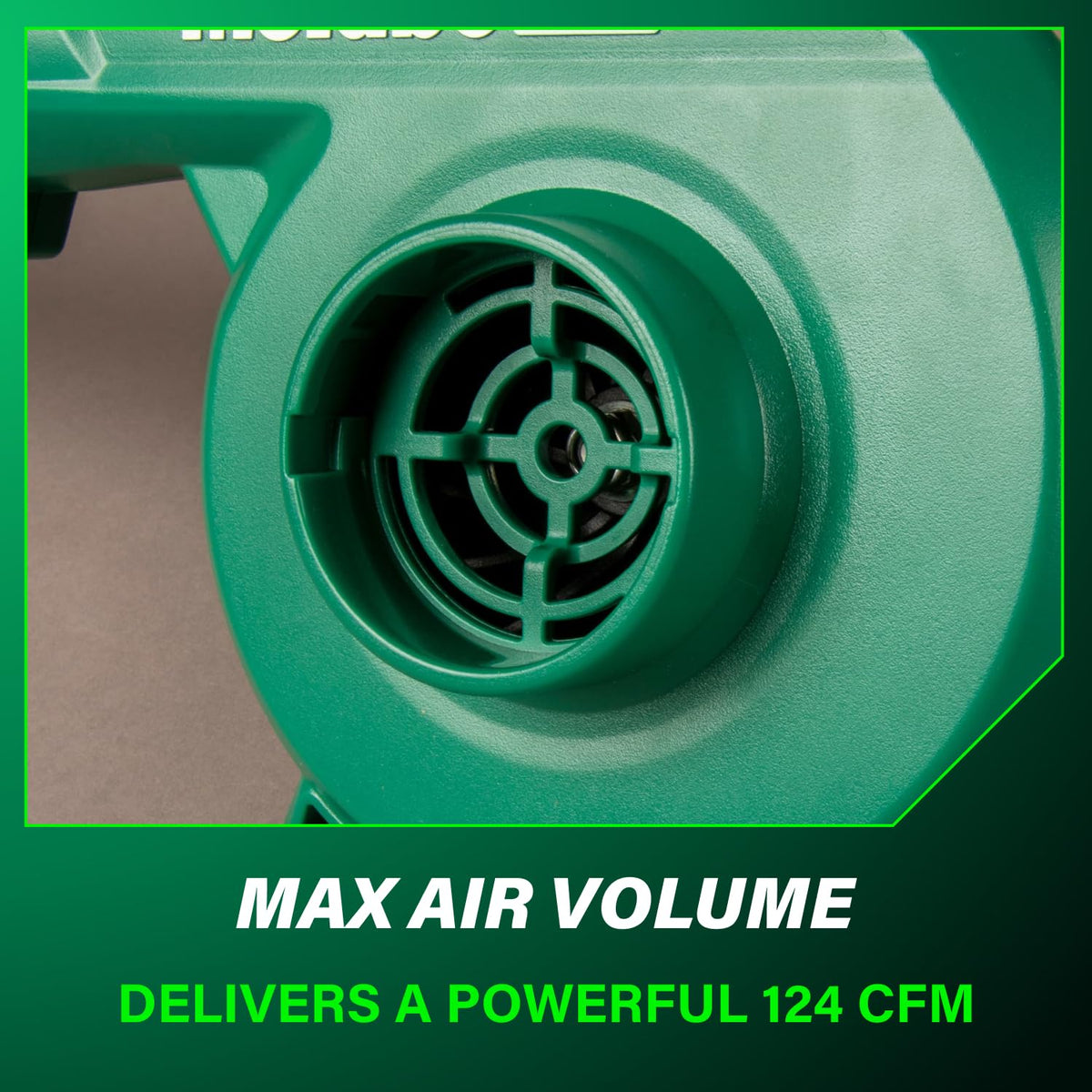 Metabo HPT 18V MultiVolt blower offers balanced, easy handling.