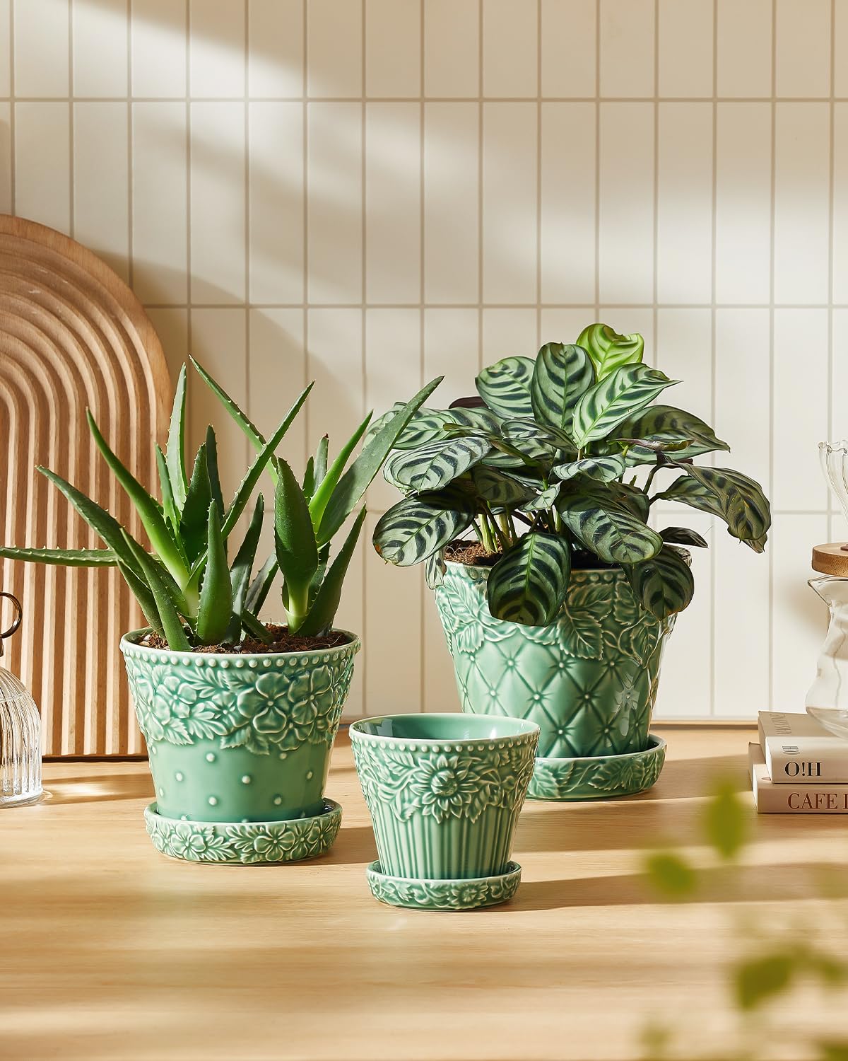 Metahom pot fits windowsills and shelves for compact greenery.