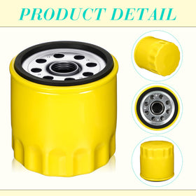 Metal oil filter with strong gasket for leakproof performance.