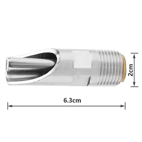 Close up of stainless steel filter in Metaland pig nozzle drinker