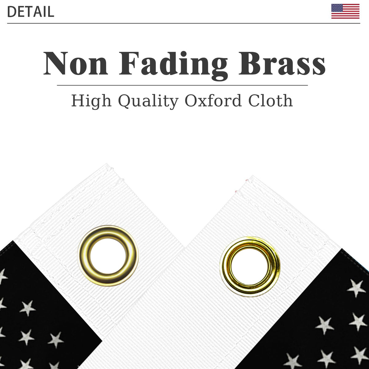 METDIRU canvas header detail demonstrates sturdy construction for secure outdoor mounting