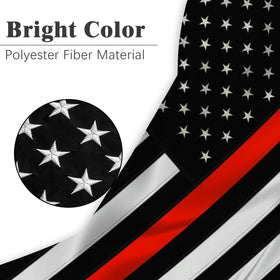 METDIRU firefighter flag emblem close-up highlights detailed embroidery for a lifelike look