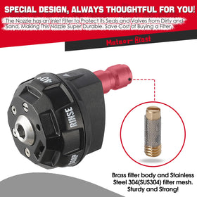 Meteor Blast 1/4-in quick connector for fast wand attachment