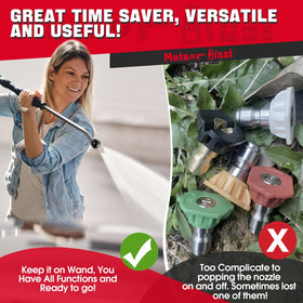 Meteor Blast broad compatibility with major pressure washers