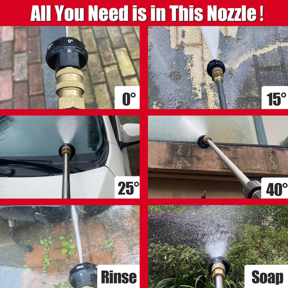 Meteor Blast brass swivel base enabling smooth nozzle rotation