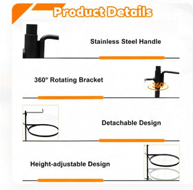 METORICO multi-functional hook keeps kettle, pan, or lantern within reach.