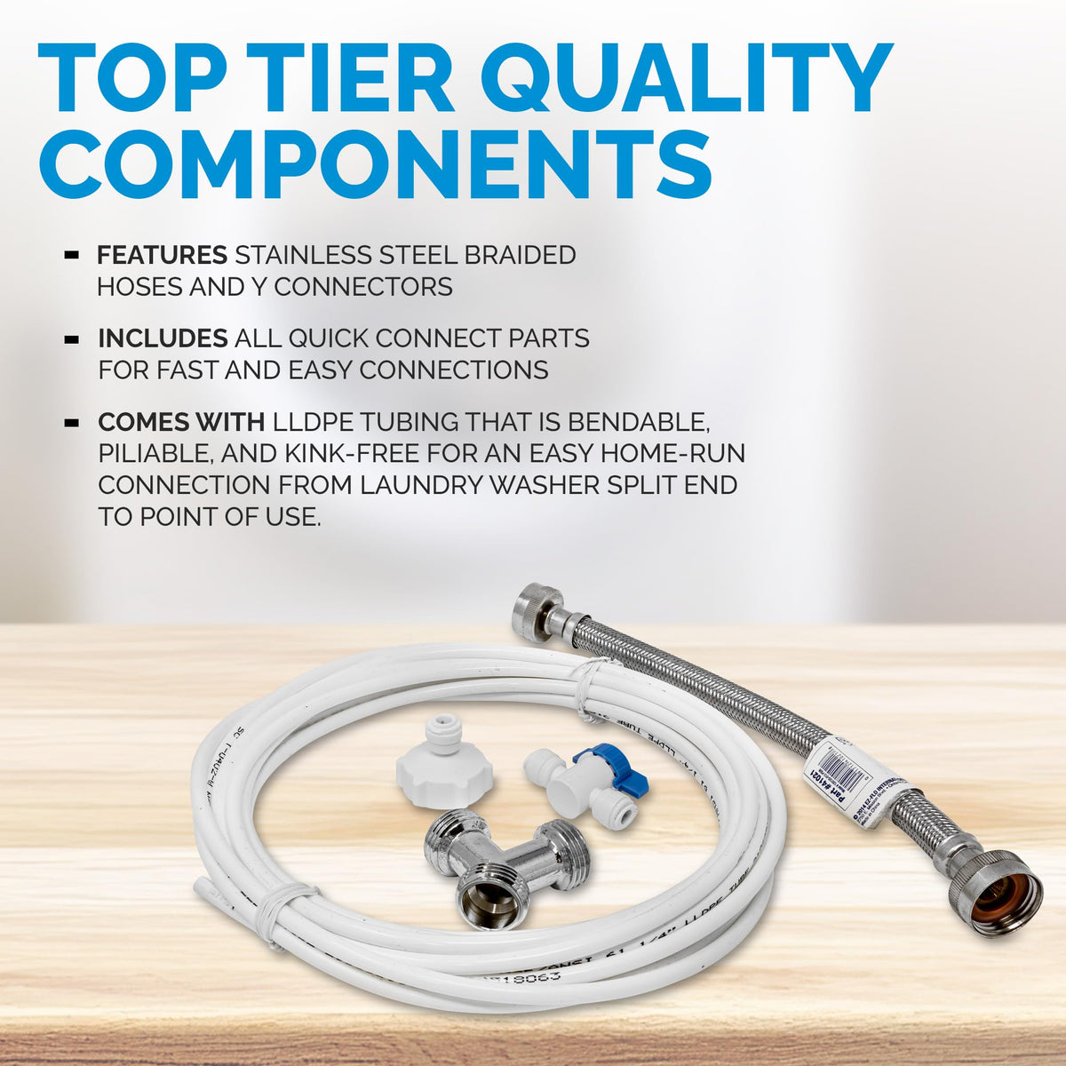 Metpure wye connector enabling safe branching to multiple devices