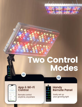 MetryGrow 48W full-spectrum LED delivers balanced light for plants.