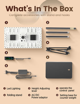 MetryGrow eight-level brightness supports customized light intensity.