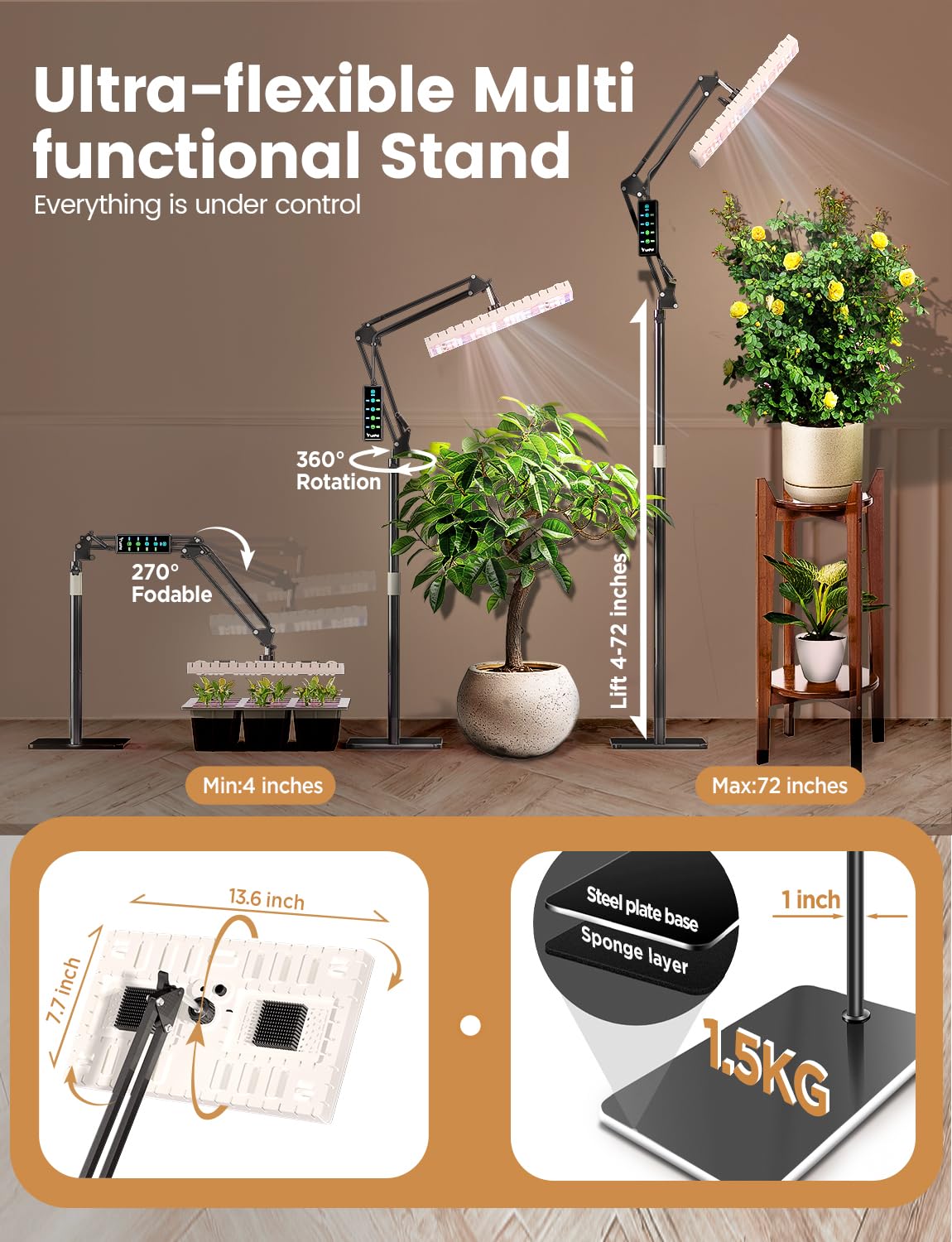 MetryGrow sleek grow light design with reliable after-sales support.