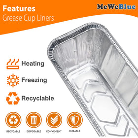 MeWeBlue liners used for grilling while preserving flavor.