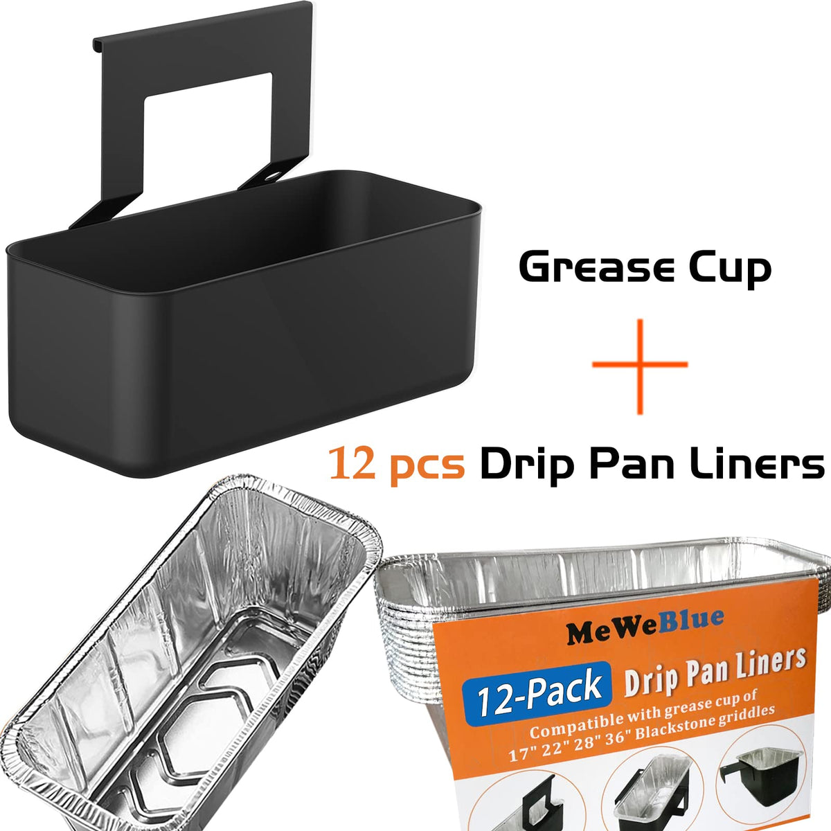 Durable alloy steel grease catcher construction for Blackstone griddles