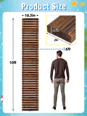 MEWTOGO brown wooden path adds a natural touch to backyard spaces.