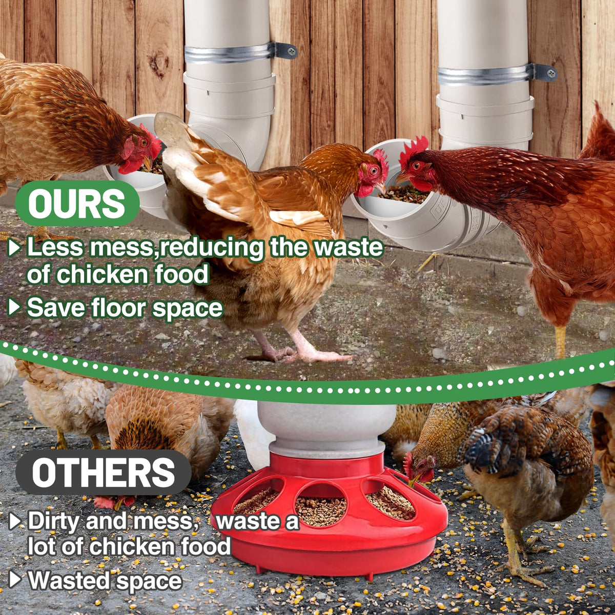 Close-up of thickened PVC MEWTOGO feeder showing durable wall-mounted design