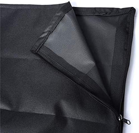Meximore outdoor terrace scene with grill cover protecting a grill