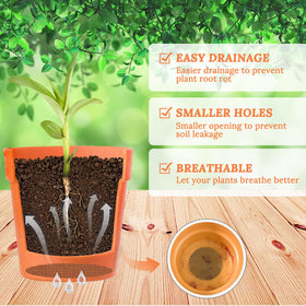 Meyeyaia drainage-erosion-barrier mesh prevents soil washout and keeps pot bases clean