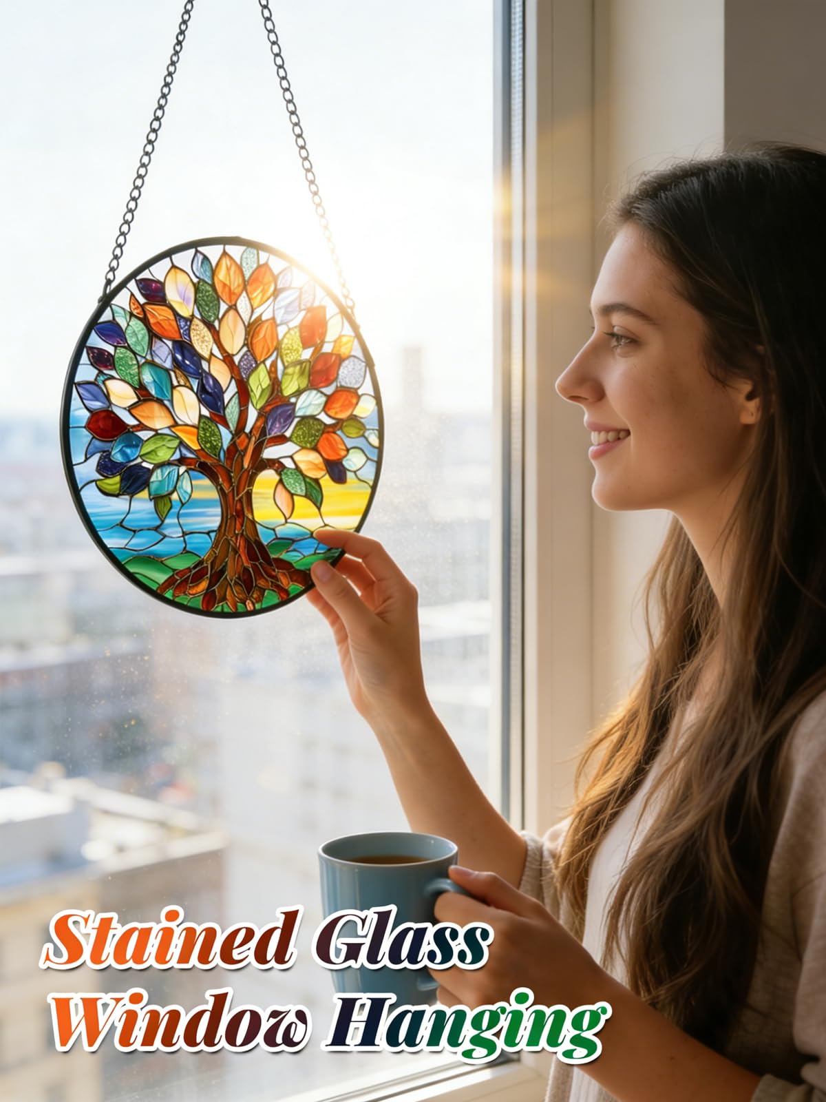 Meyocky Tree of Life suncatcher 7-8 inch—bold statement in sunlight