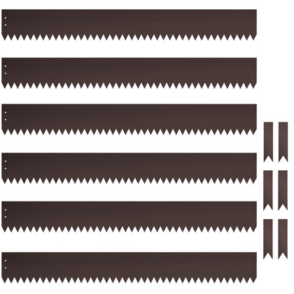 Meyoppm 4-inch metal landscape edging pack for durable lawn borders