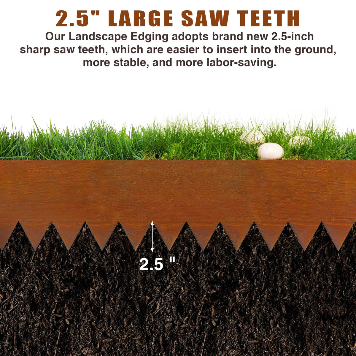 Meyoppm Corten edging curved border creates elegant garden shapes with stable separation.