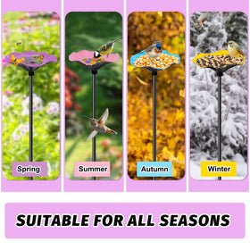 MeyRolizn bee watering station yellow flower design enhances garden ambience.