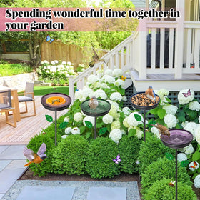 MeyRolizn hummingbird bath garden display boosts wildlife watching in the yard.