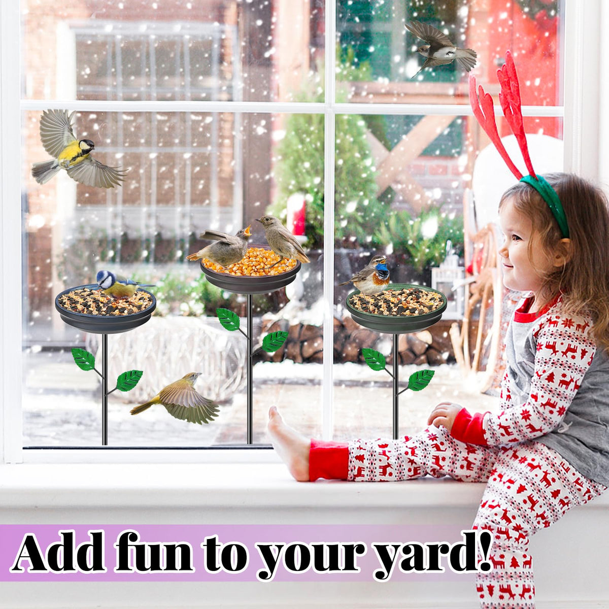 MeyRolizn hummingbird bath stake and leaf decor enhances garden aesthetics while elevating water access.