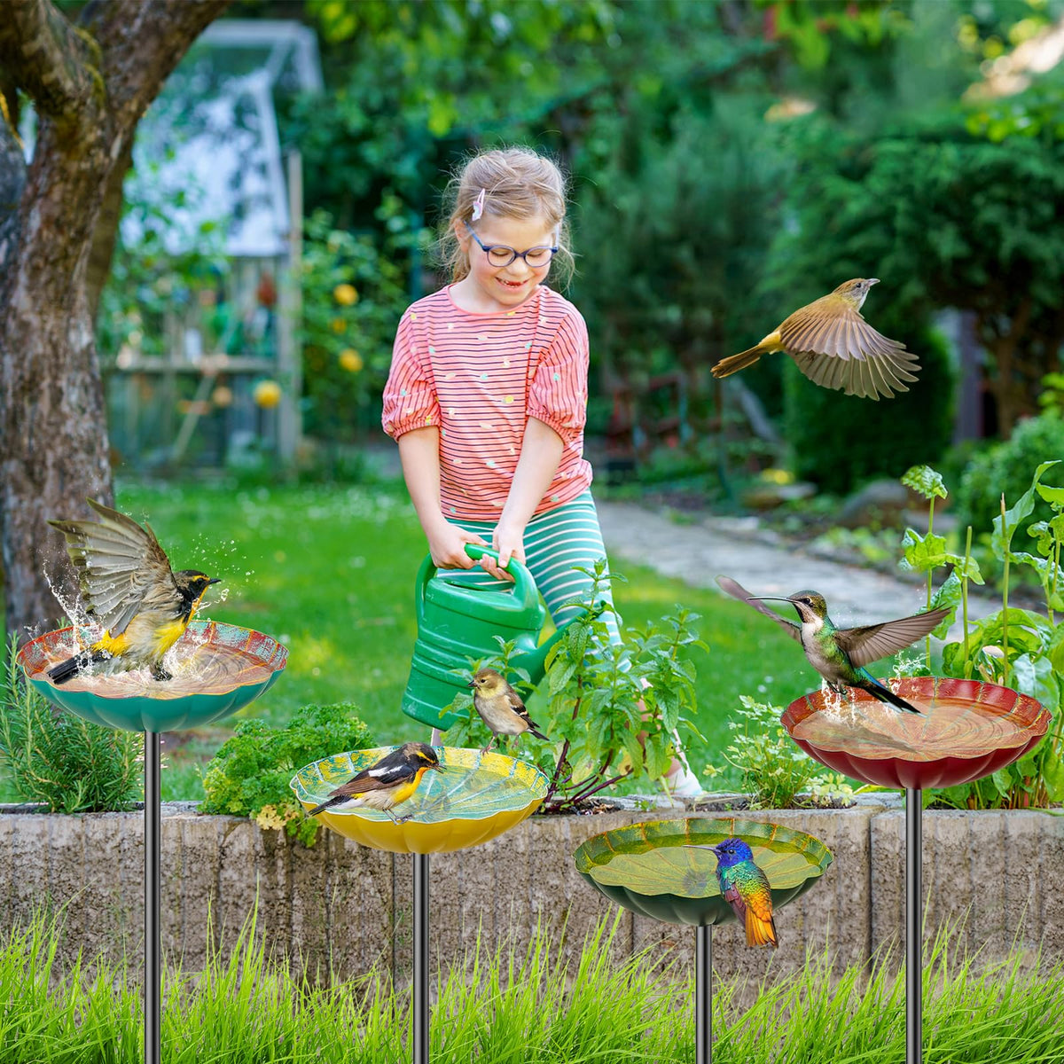 MeyRolizn sturdy bird bath pole with firm tips for stability
