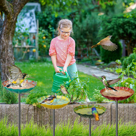 MeyRolizn sturdy bird bath pole with firm tips for stability