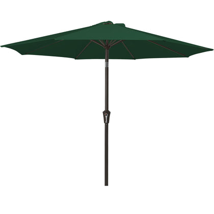 MEWAY 9ft patio umbrella canopy open over dining area for shade