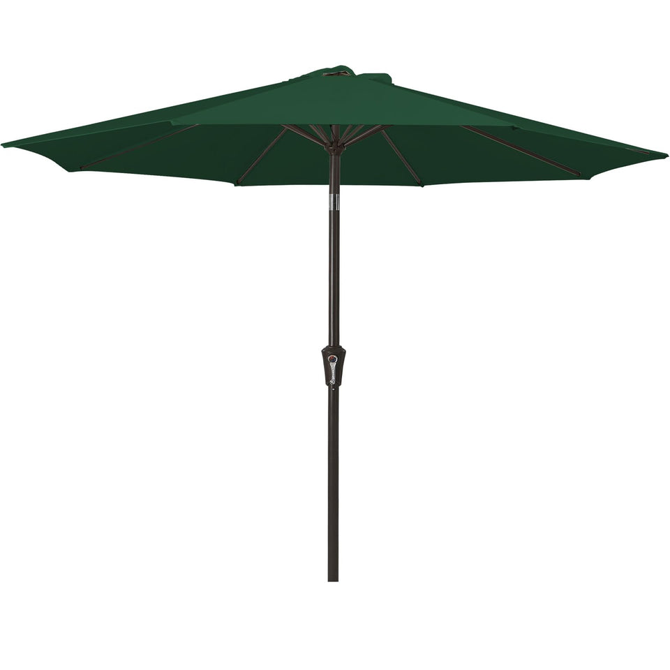 MEWAY 9ft patio umbrella canopy open over dining area for shade