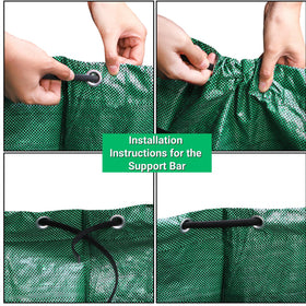 Mezchi garden waste bags with four reinforced handles for easy carrying.