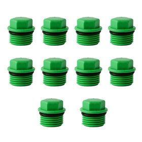 Mezfrguo hose end cap 3-4in threaded close-up, showcasing durable PPR material and secure fit.