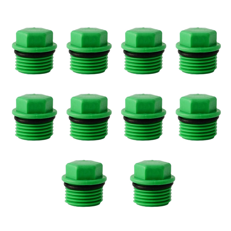 Mezfrguo hose end cap 3-4in threaded close-up, showcasing durable PPR material and secure fit.