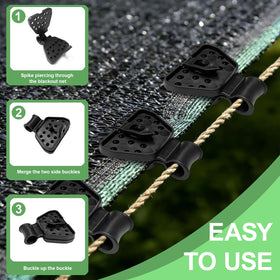 Mezyjiucom easy-install shade clip simplifies securing shade cloth.