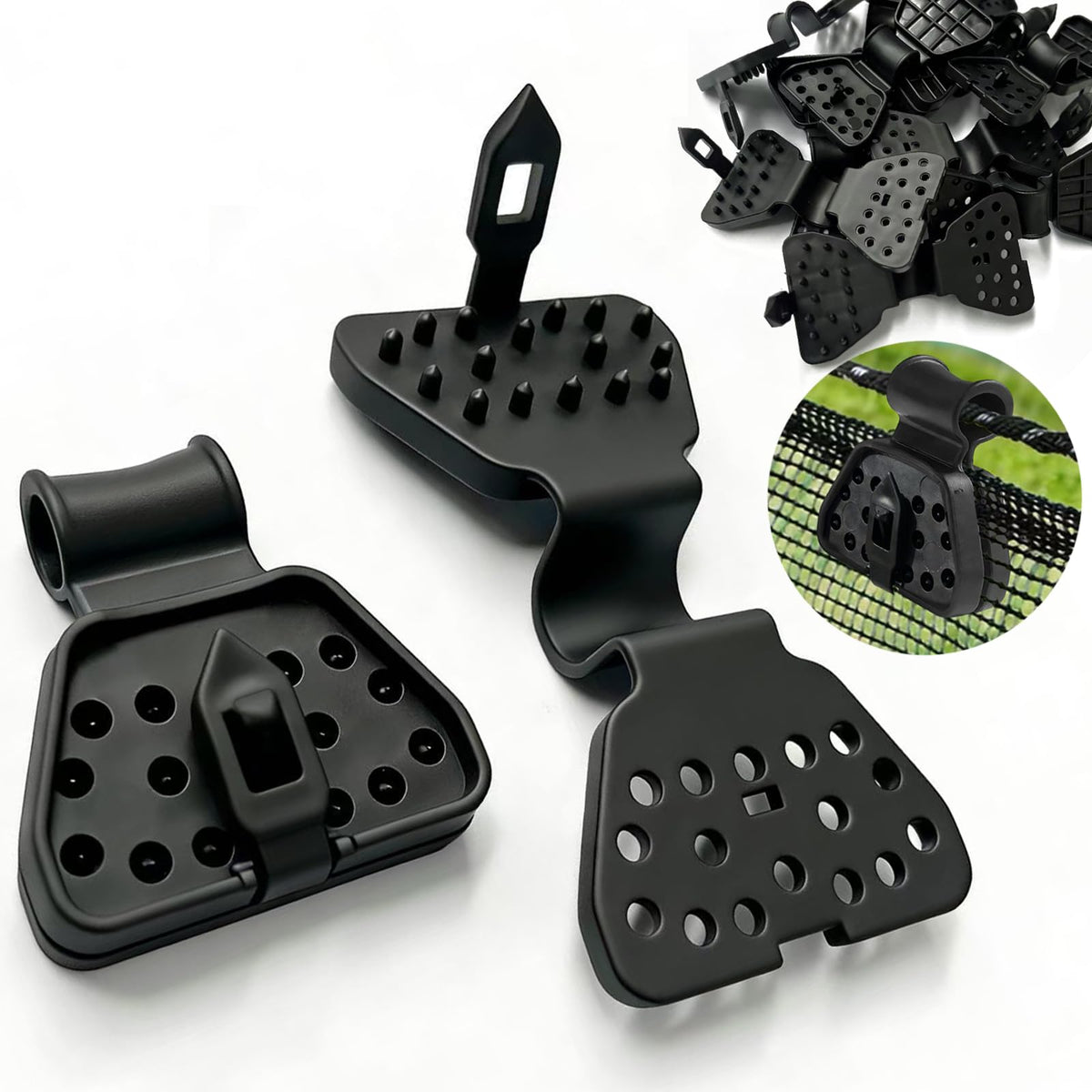 Mezyjiucom shade clips 60pack secure shade cloth in windy outdoor spaces.