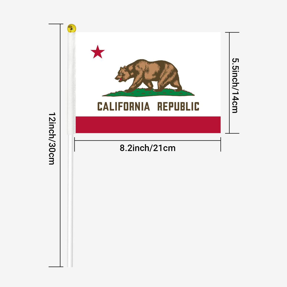 Mflagperft classroom flag on a stick for school events
