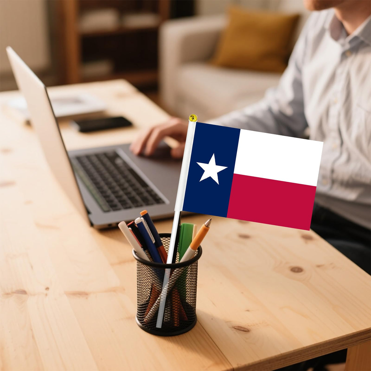 mflagperft small Texas flag for classroom display and centerpieces