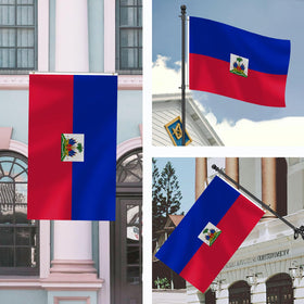 mflagperft Haitian flag flagpole-display for durable outdoor mounting
