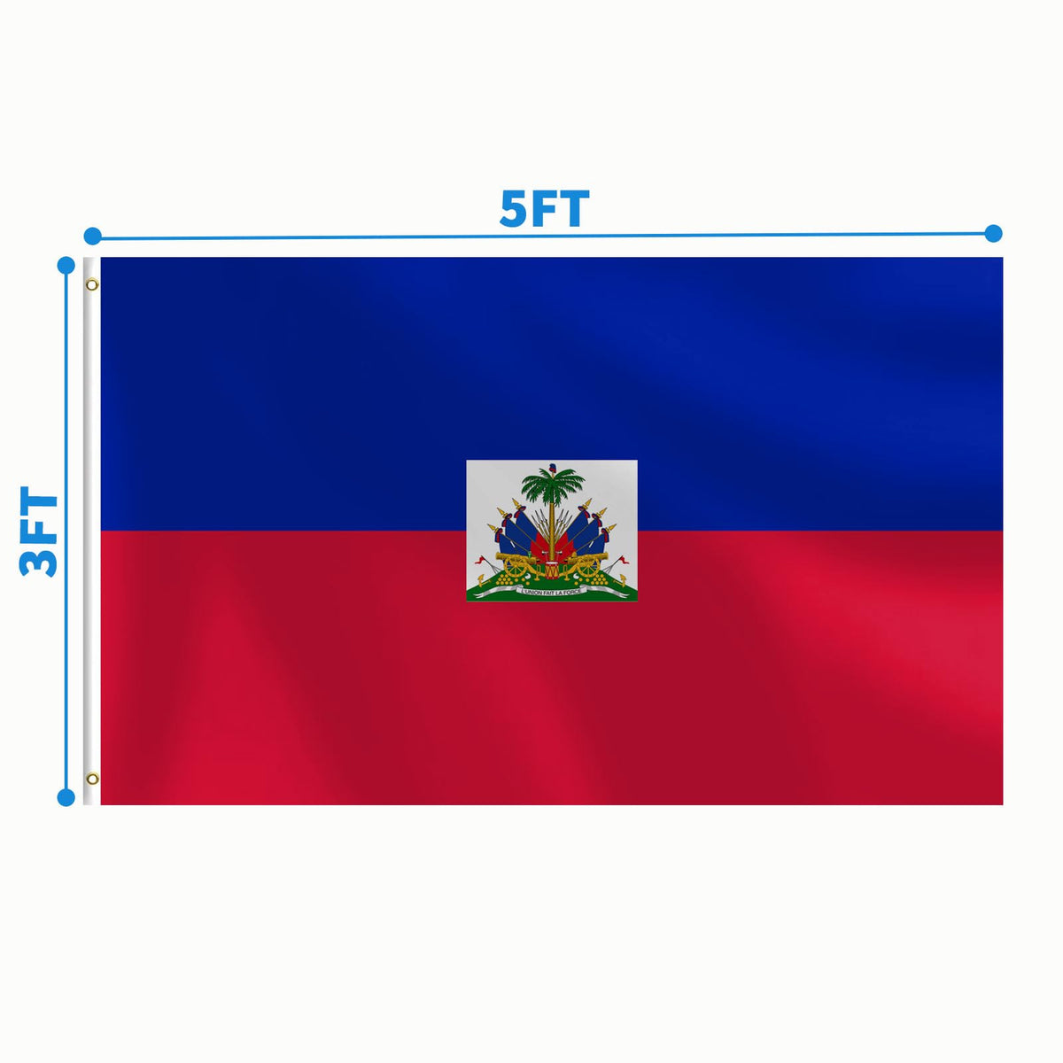 mflagperft Haitian flag vivid color that resists fading for long outdoor use