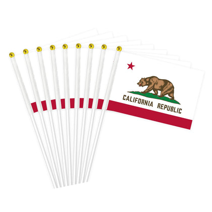 Mflagperft mini California flag on a stick for portable patriotic display