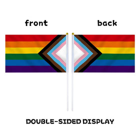mflagperft mini pride flag 8.2 by 5.5 inches on a stick