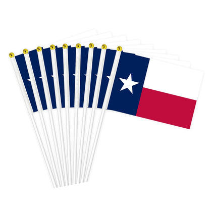 mflagperft Texas flag mini on a stick for parades and celebrations
