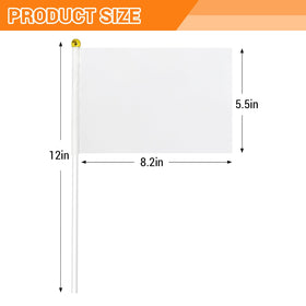 mflagperft white flag for DIY crafts, a ready blank canvas for personalization.