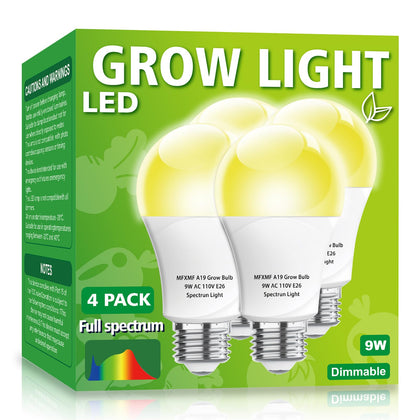 mfxmf LED grow light bulb with full spectrum for indoor plant growth.
